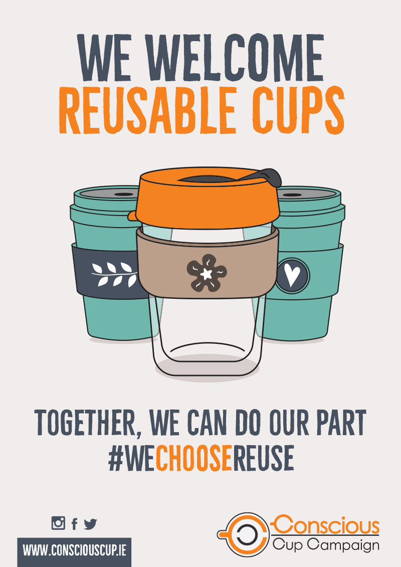 Poster: We Welcome Reusable Cups